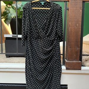 Lauren Ralph Lauren Black and White Polka Dot Dress